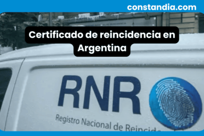 Vehículo oficial del Registro Nacional de Reincidencia utilizado para tramitar el certificado de reincidencia en Argentina.